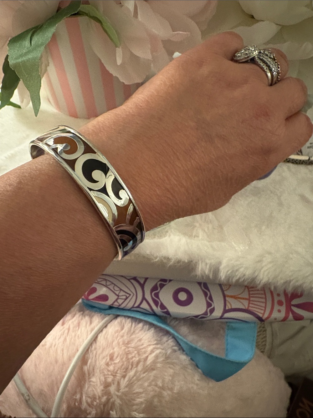 Brighton Capella Hinged Bangle Bracelet Hallmark .